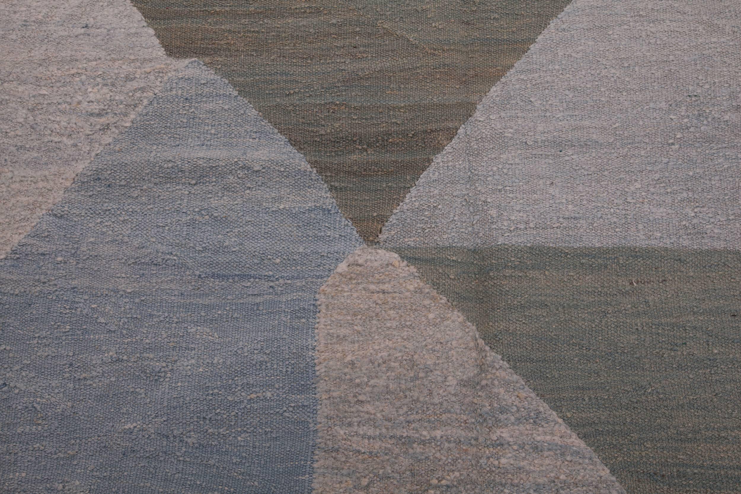 Contemporary Turkish Kilim Made from Recycled Hemp 2