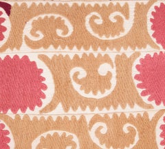 Pillow Case Made Out of a Mid-20th Century, Uzbek Samarkand Suzani
