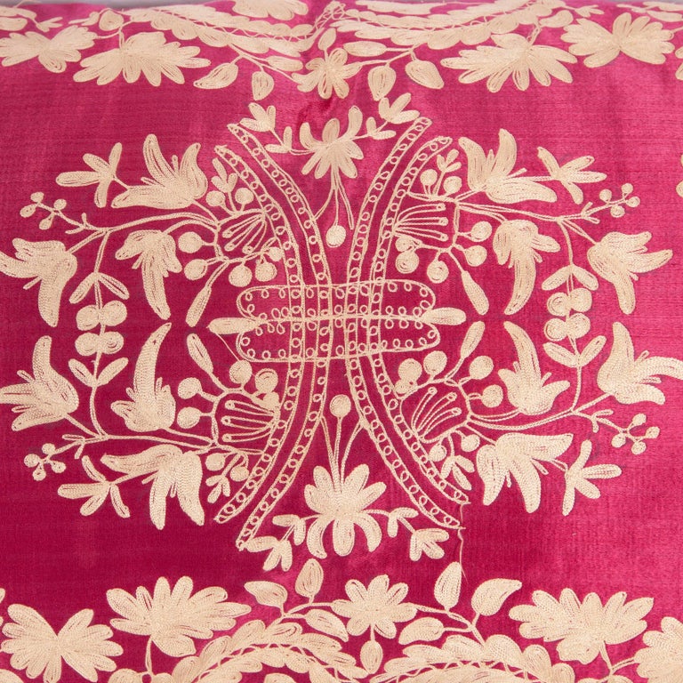 Antique Ottoman Turkish Embroidered silk pillow case For Sale at 1stDibs