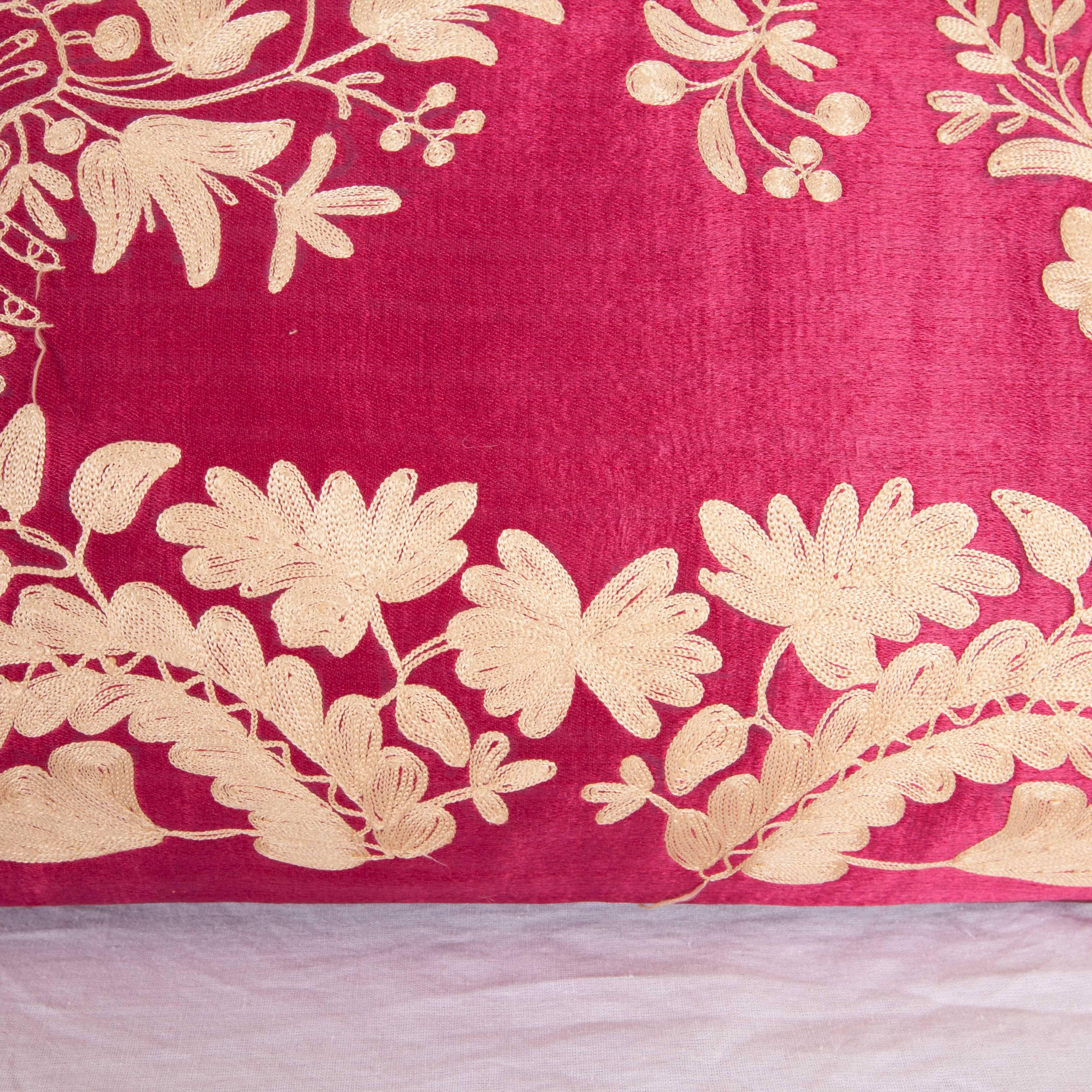 Suzani Antique Ottoman Turkish Embroidered silk pillow case