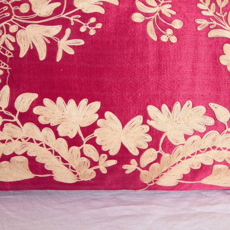 Antique Ottoman Turkish Embroidered silk pillow case For Sale at 1stDibs