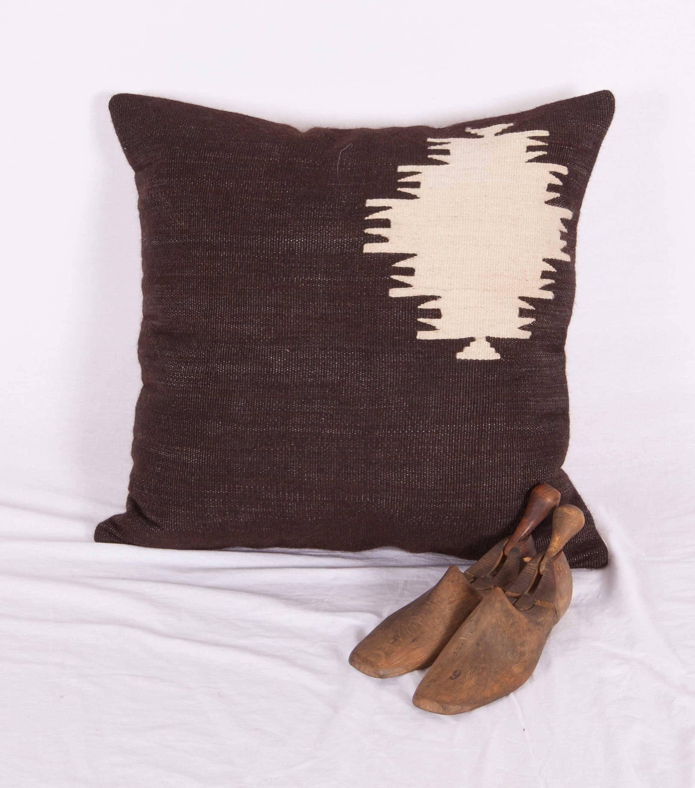Kilim Vintage Pillow Case Made out of an Eastern Anatolian Siirt Blanket 