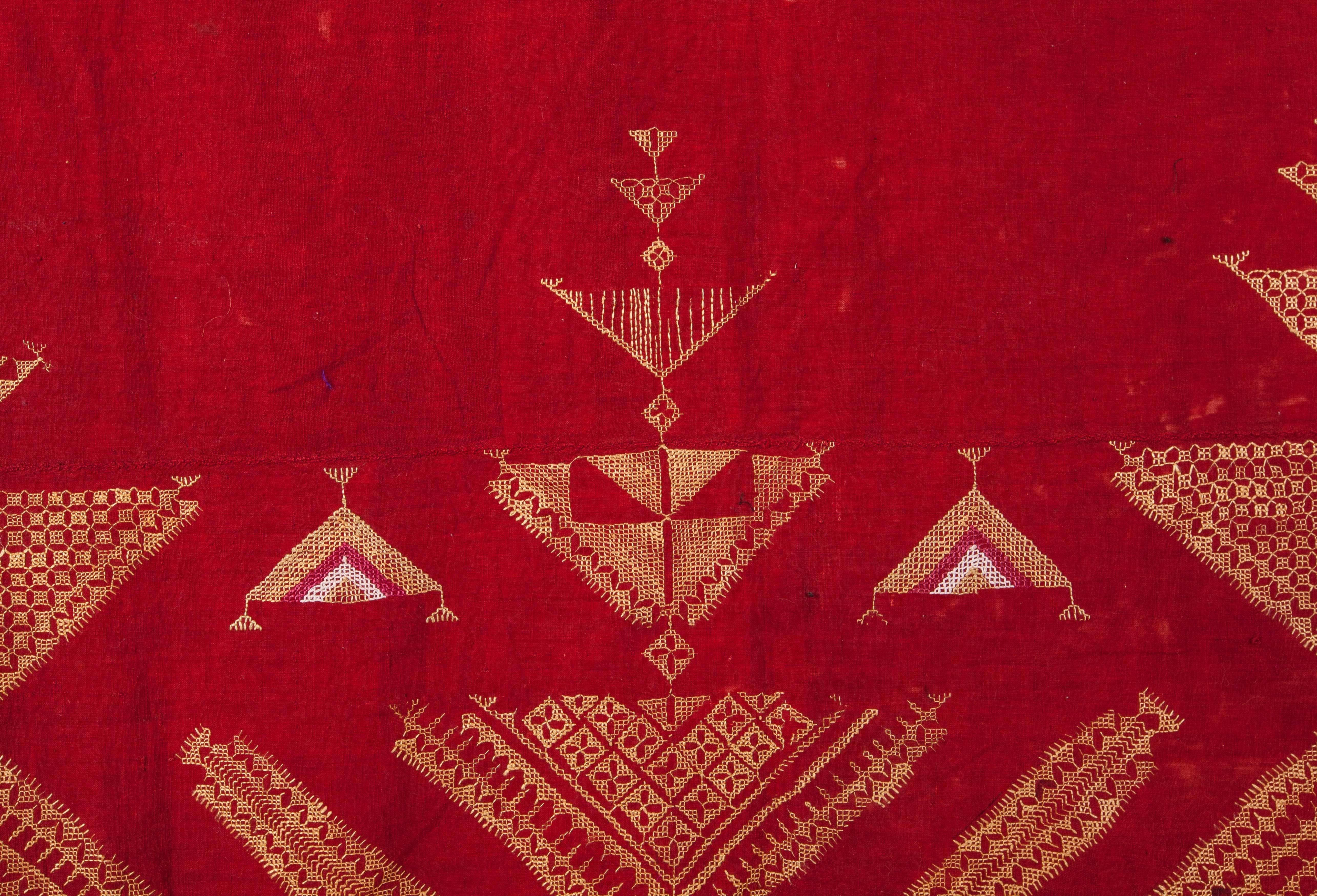 Tribal Early 20th Century Phulkari from Punjab