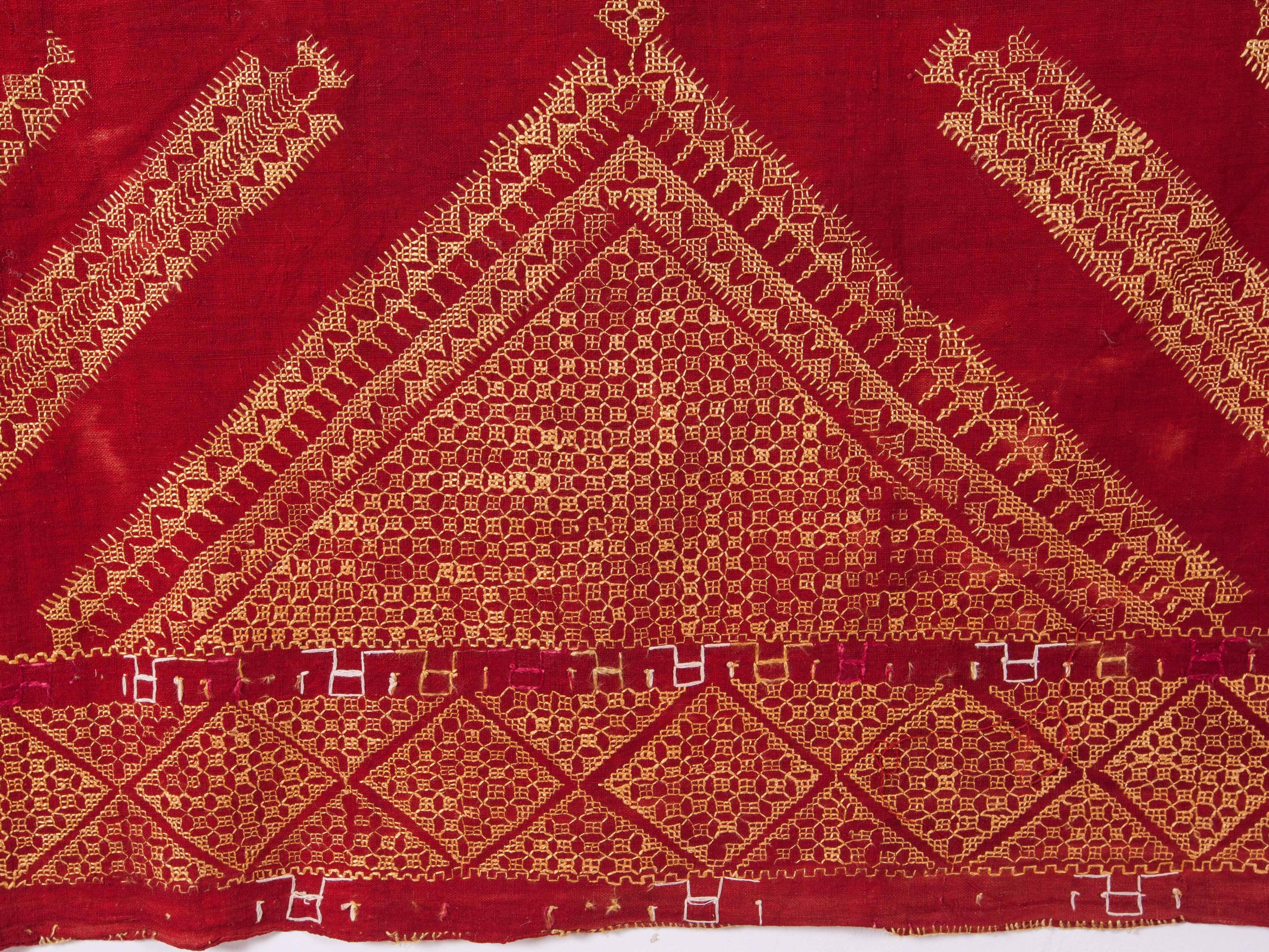 Indian Early 20th Century Phulkari from Punjab