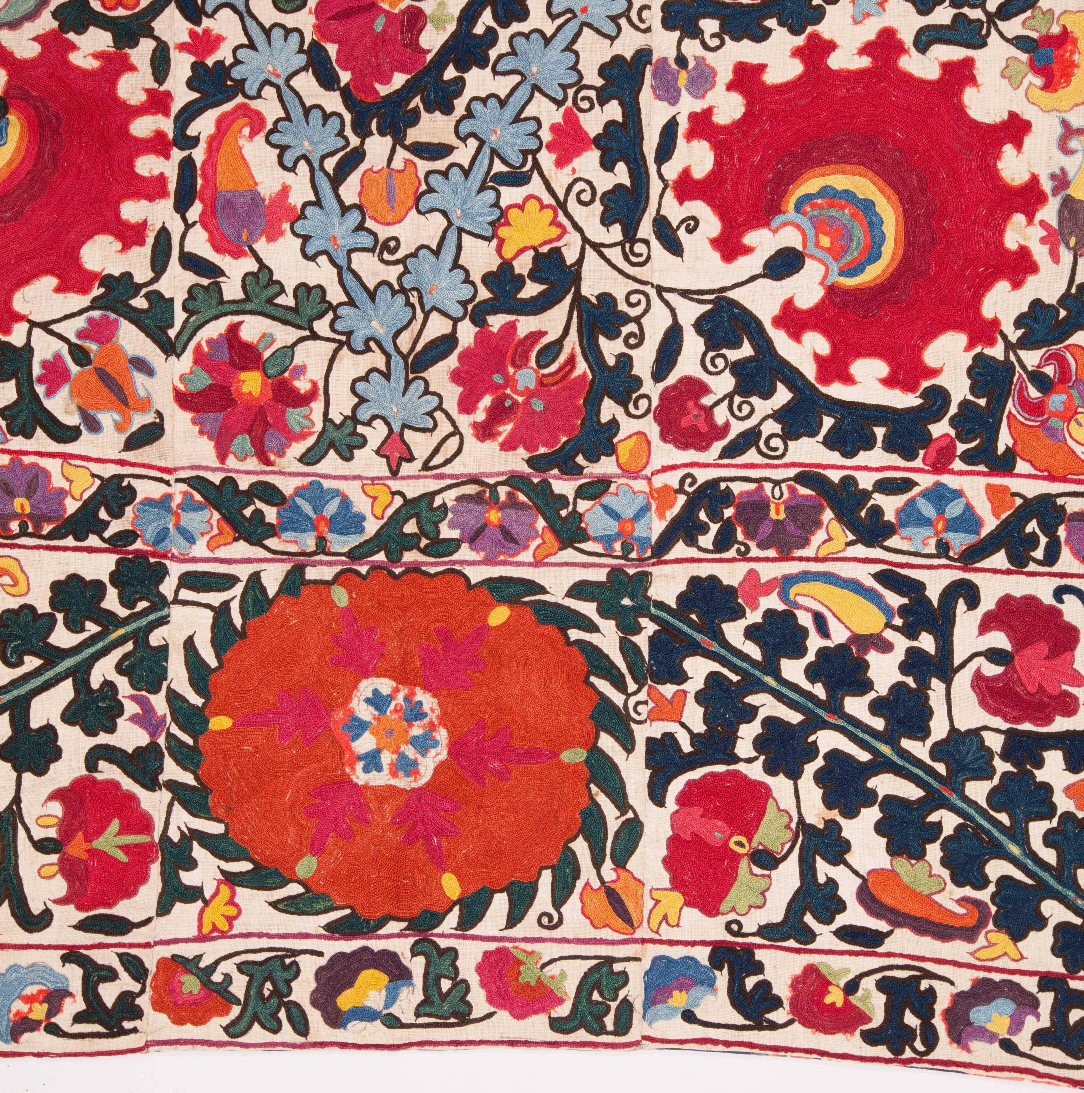 Cotton Antique Suzani from Bukhara Uzbekistan