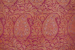 Antique Pillow Case Fashioned from Early 20th Century Indian Zari Brocade
