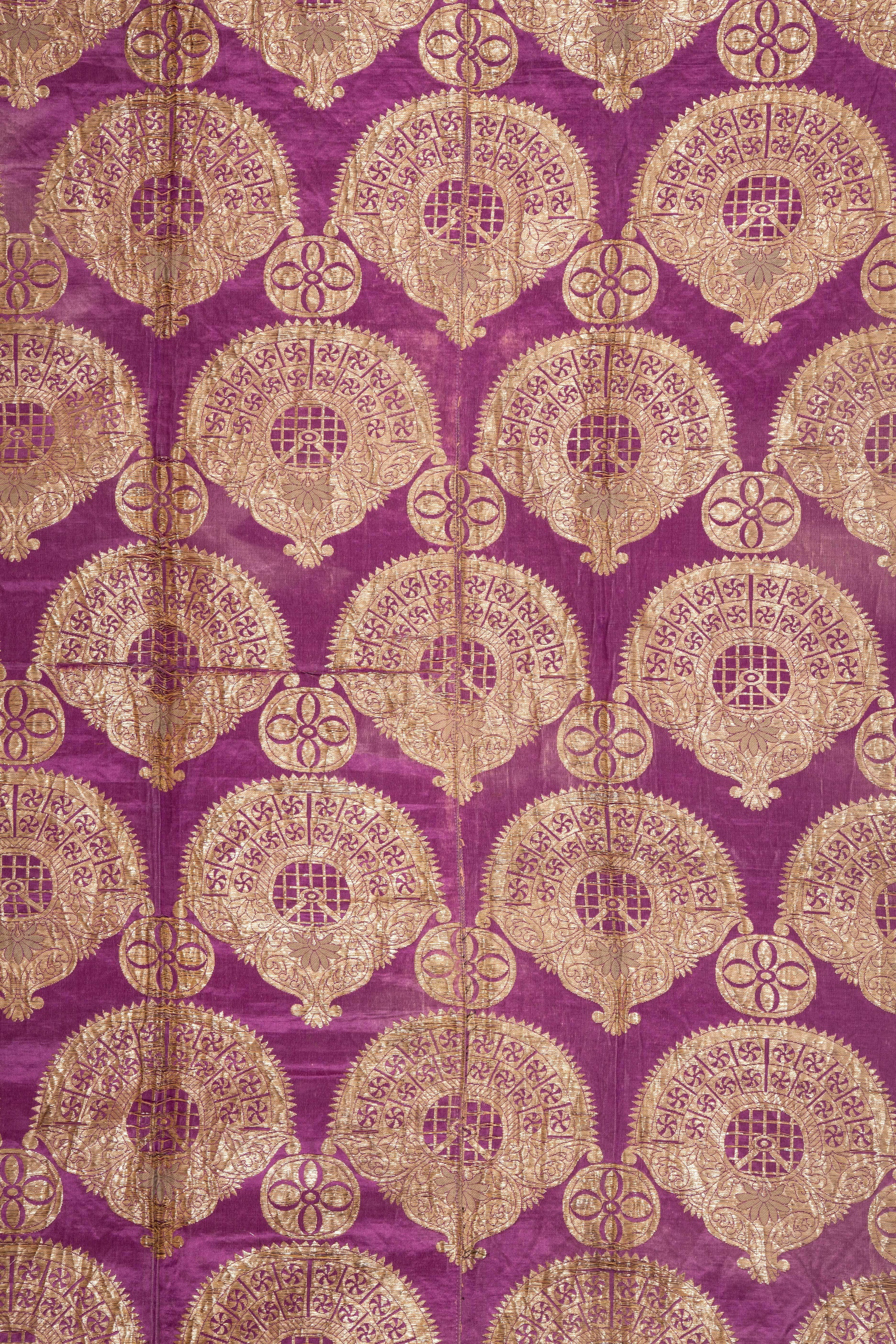 These type of brocades were usually made for Central Asian market to make chapans and wall hangings.