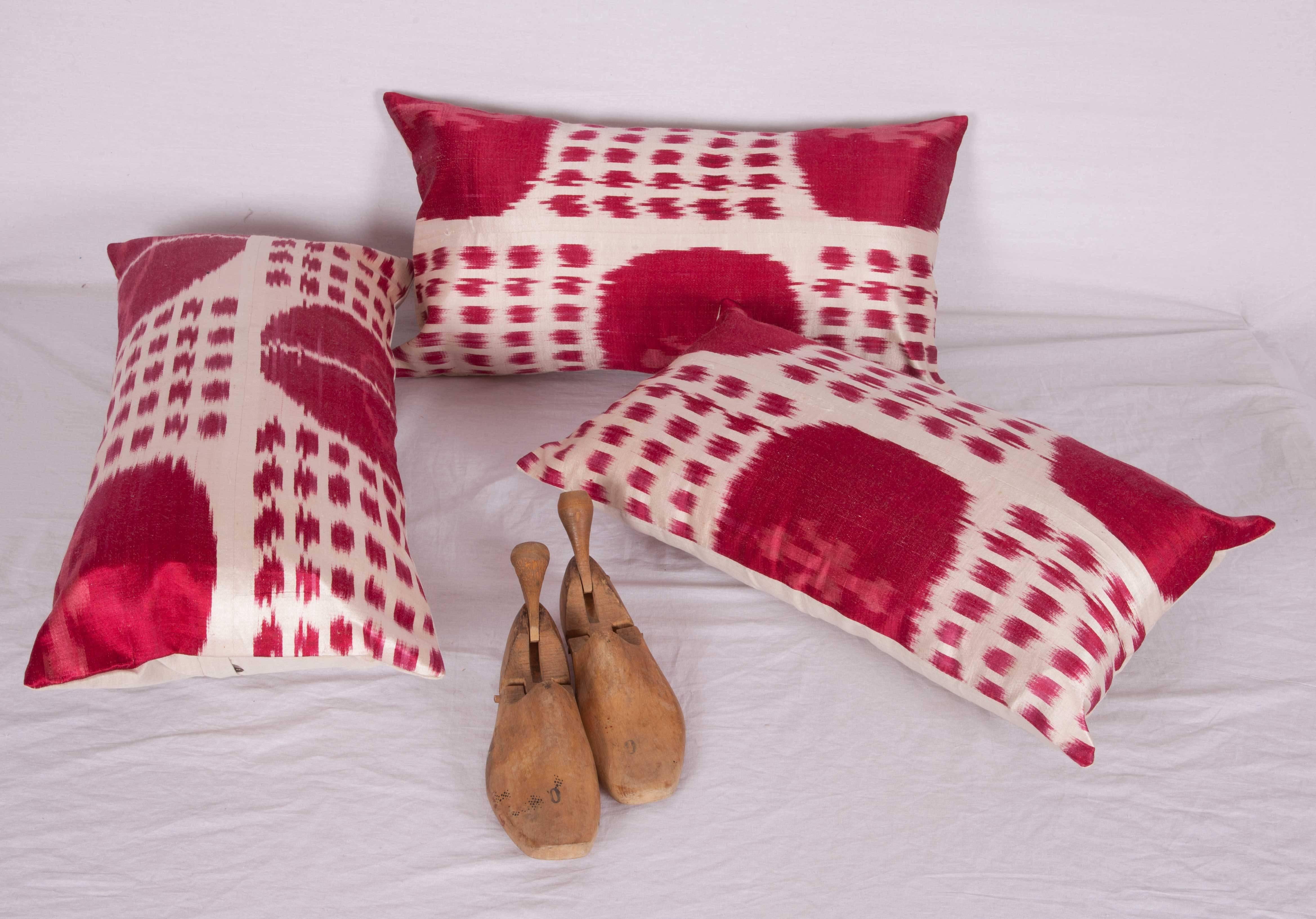 Ikat Pillow Cases Fashioned from a Late 19th Century Fragment of a Tajik Ikat 1