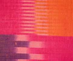 Antique Ikat Pillow Case Made from an Early 20th Century Uzbek Ikat