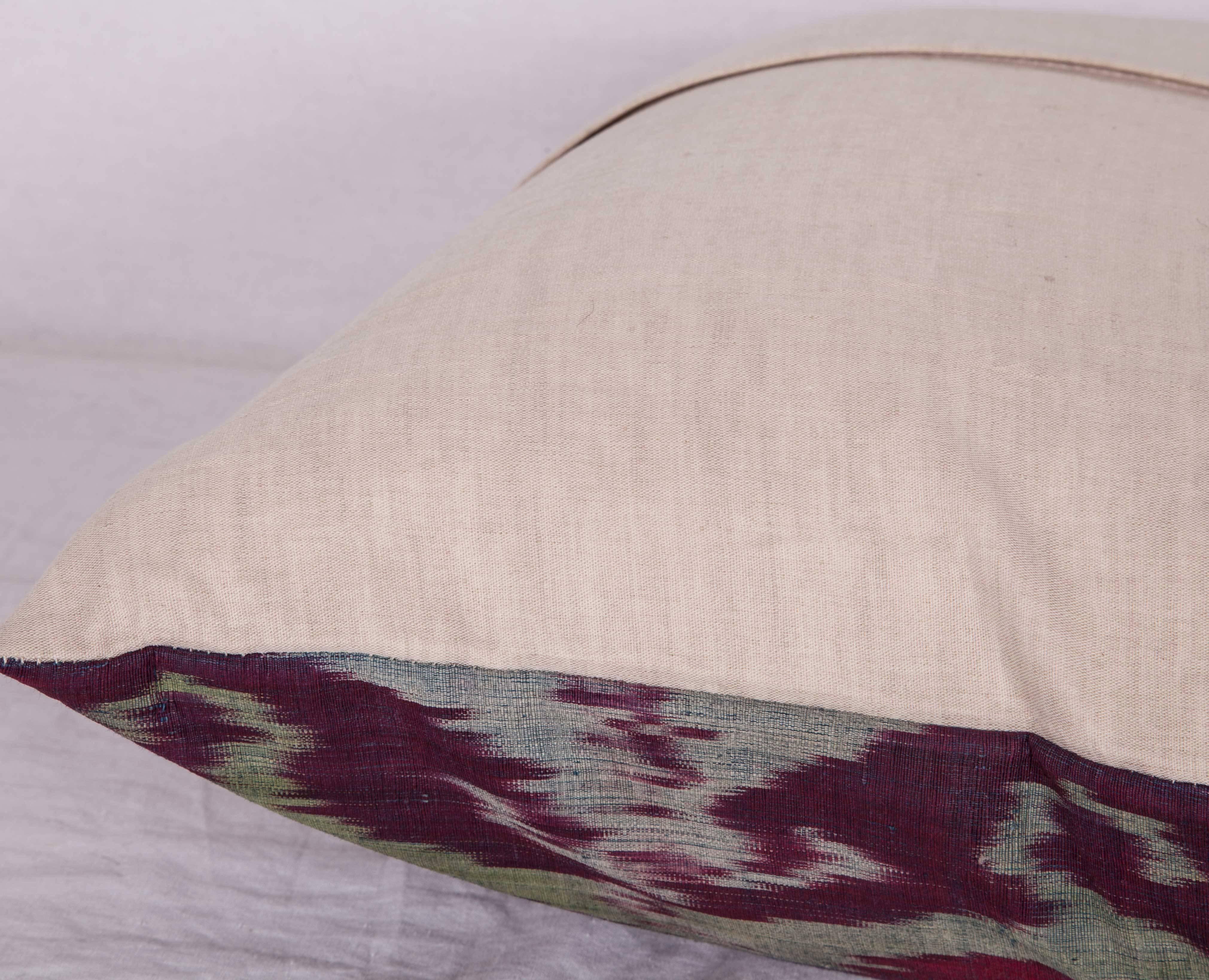 Uzbek Antique Ikat Pillow Case Fashioned from a Late 19th Century Tajik Ikat