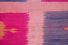 Antique Ikat Pillow Case Fashioned from an Early 20th Century Uzbek Ikat
