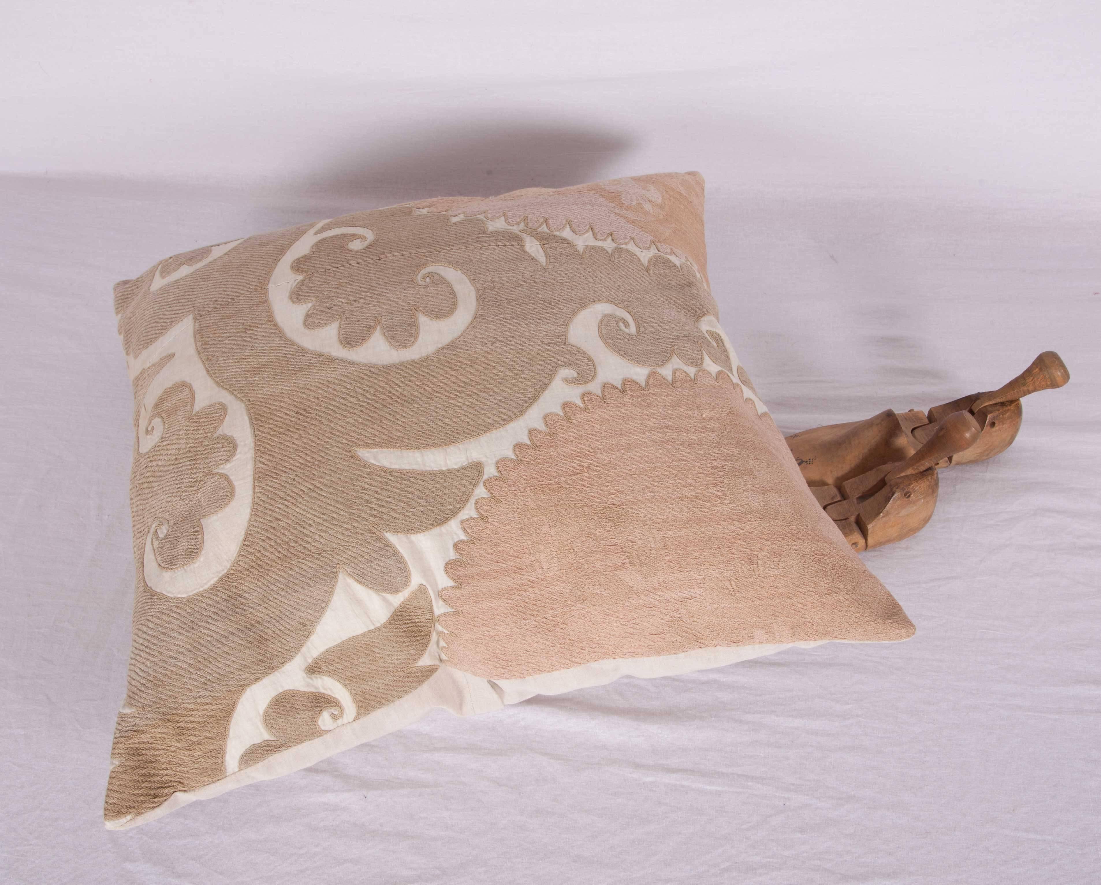 Suzani Pillow Case Fashioned from Mid-20th Century Samarkand Suzani, Uzbekistan 1