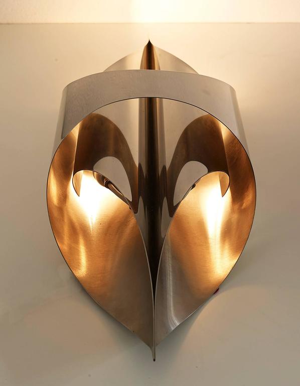 Pair of "Fusée" Wall Lights by Maison Charles, 1970 For Sale at 1stDibs