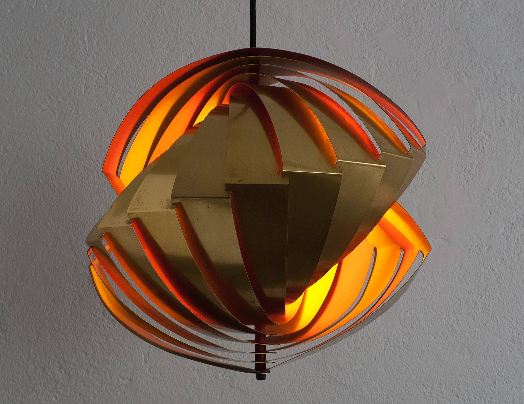 Danish Konkylie Pendant Lamp by Louis Weisdorf, Lyfa 1963 For Sale