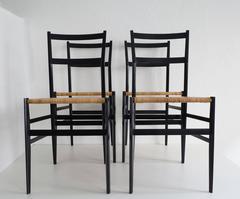 Set of Four Vintage Superleggera Chairs by Giò Ponti