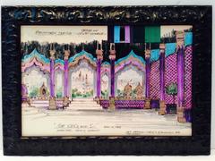 1994 Pencil Drawing Set Design "the King and I" by, Mary N. Balcomb