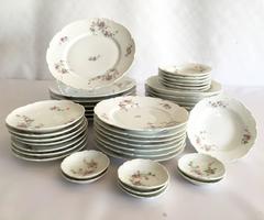 1920'S Limoge France 42 - Piece Set Of Dinnerware "Scattered Roses"