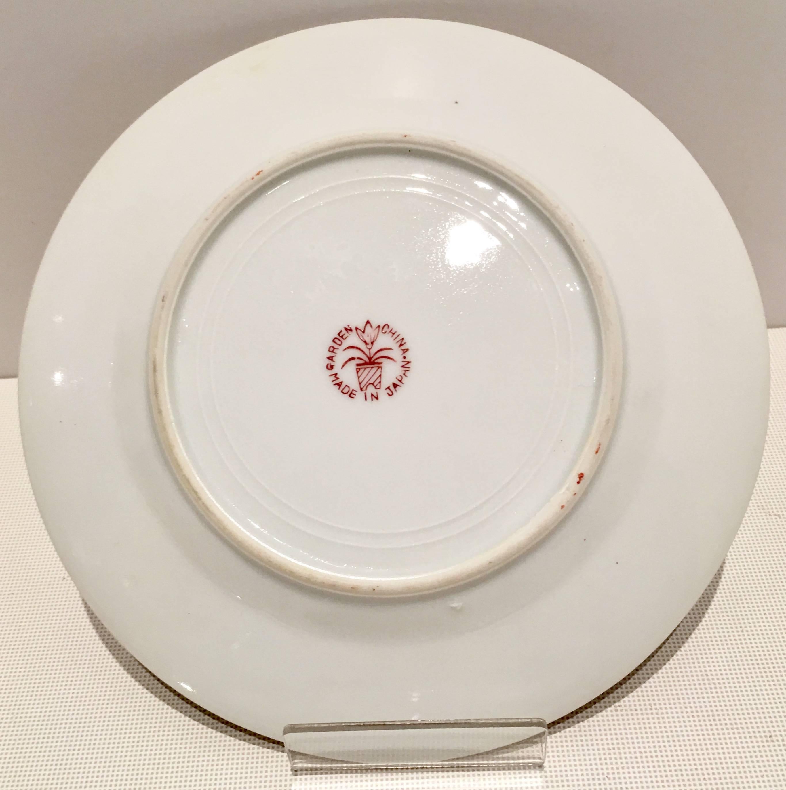 20th Century 1940'S Japanese Hand-Painted Porcelain Dinnerware S/18 For Sale