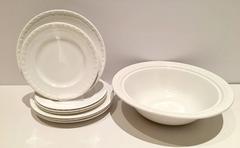 Mid-Century Wedgwood China England "Hedge Rose" Dinnerware S/9