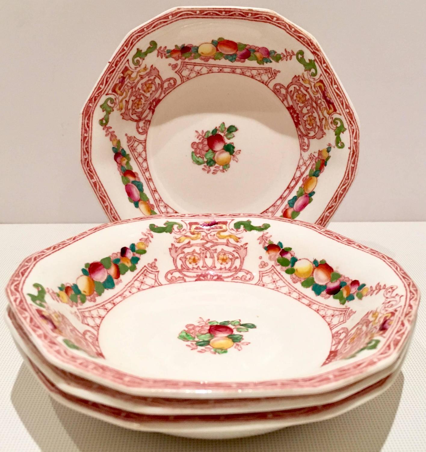 Antique Alfred Meakin, England "Lawton" Dinnerware, Set of 13 For Sale