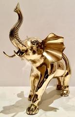 Vintage massivem Messing Glück Elefant Skulptur
