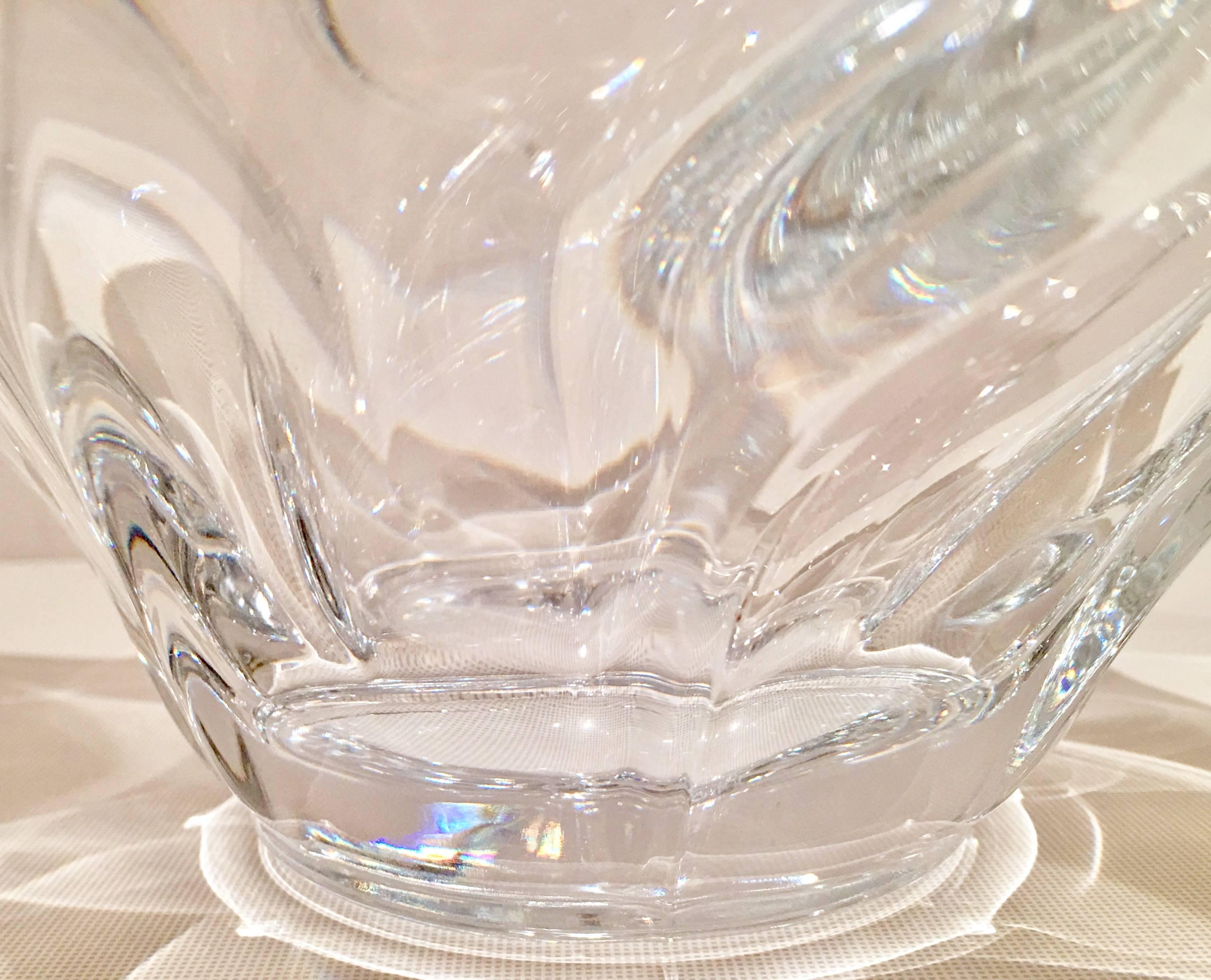 French Crystal Abstract Large Bowl 1