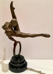 Art Deco Bronze Sculpture by, Richard MacDonald the Gymnast, Eight Life 1995