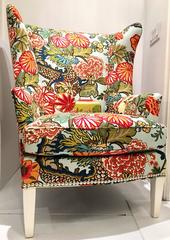 20th Century Wing Back Upholstered Armchairs