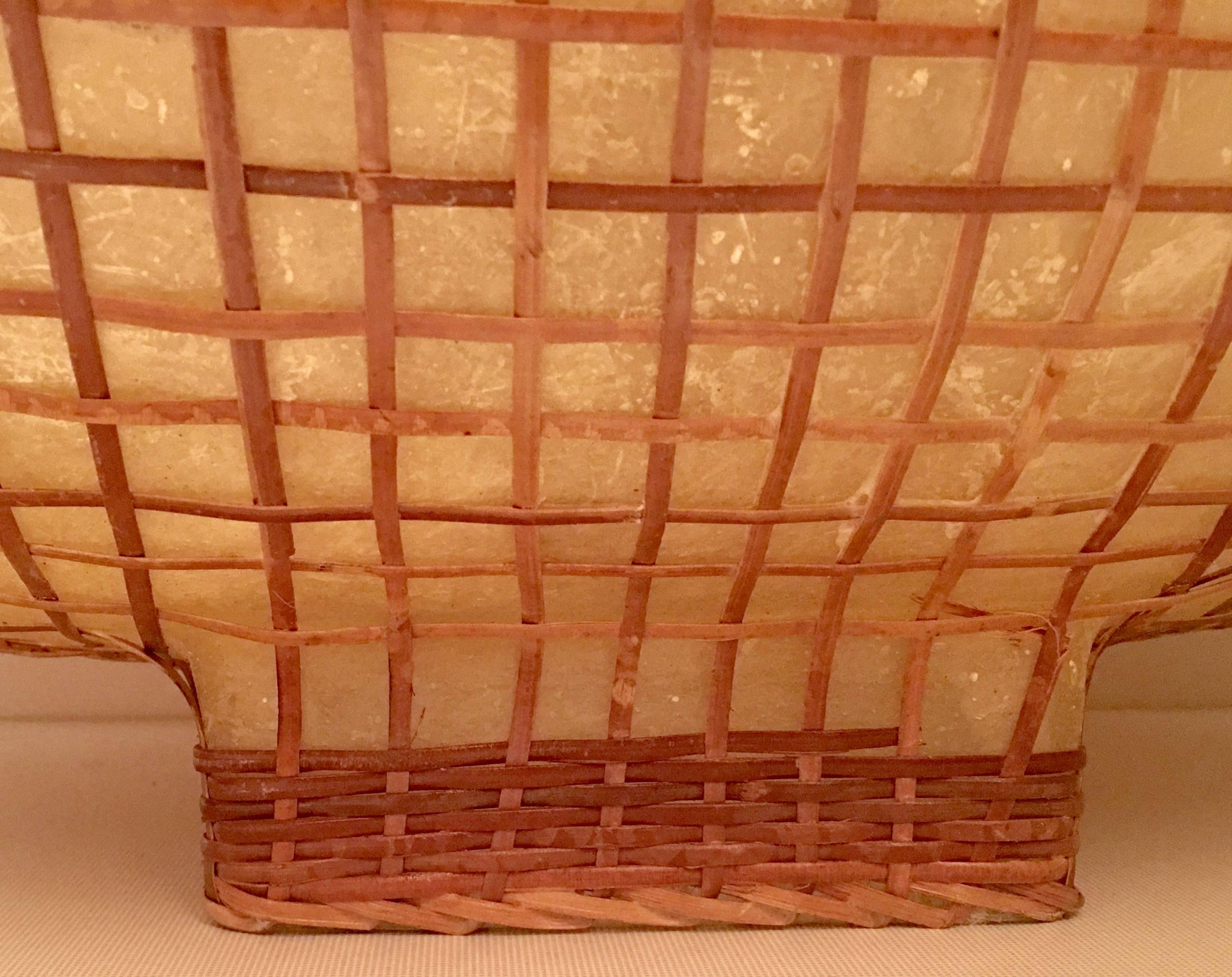 Mid-Century Japanese Rattan and Fiberglass 
