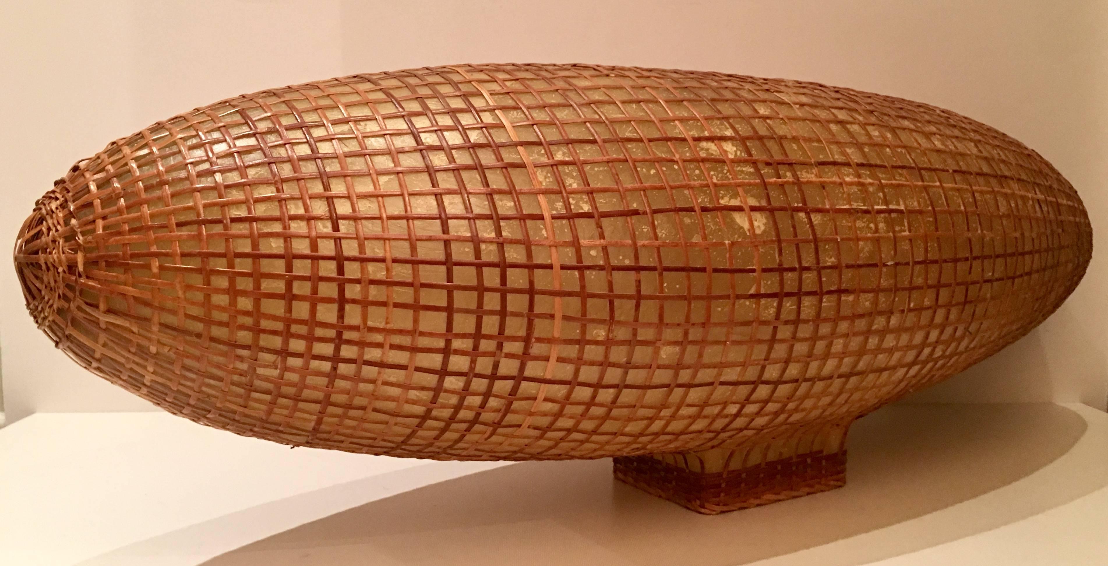 Mid-Century Japanese Rattan and Fiberglass 