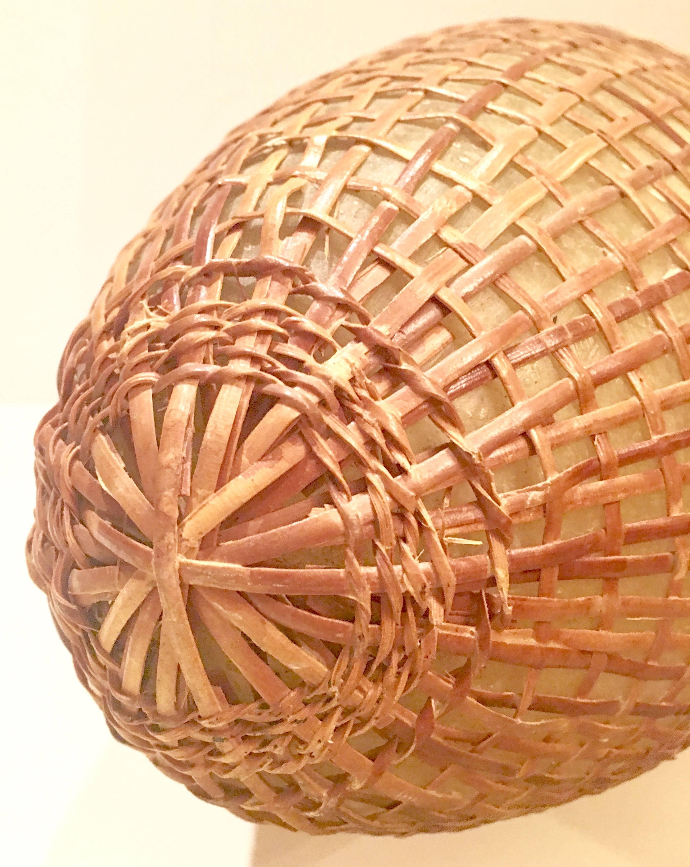 Mid-Century Japanese Rattan and Fiberglass 