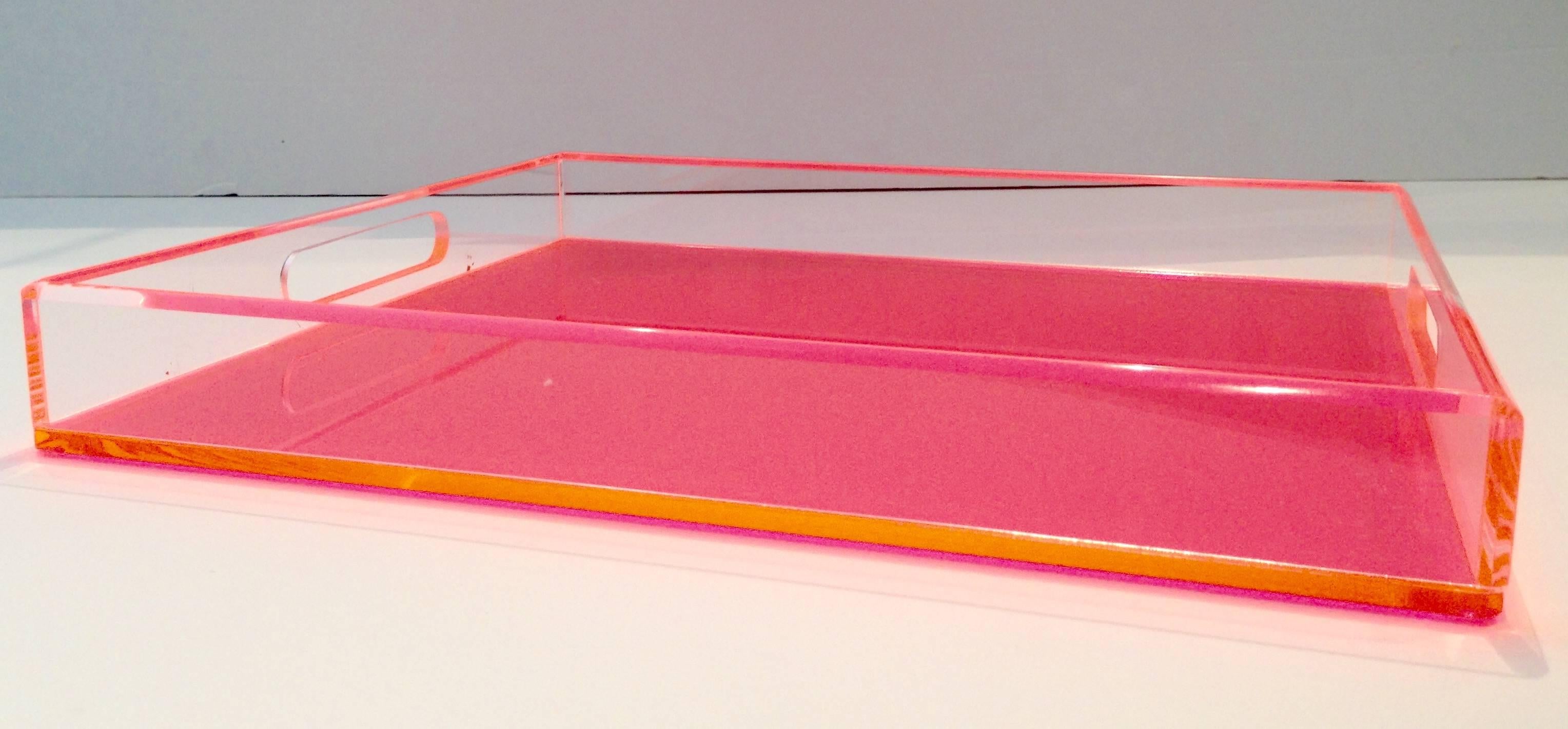 hot pink serving tray