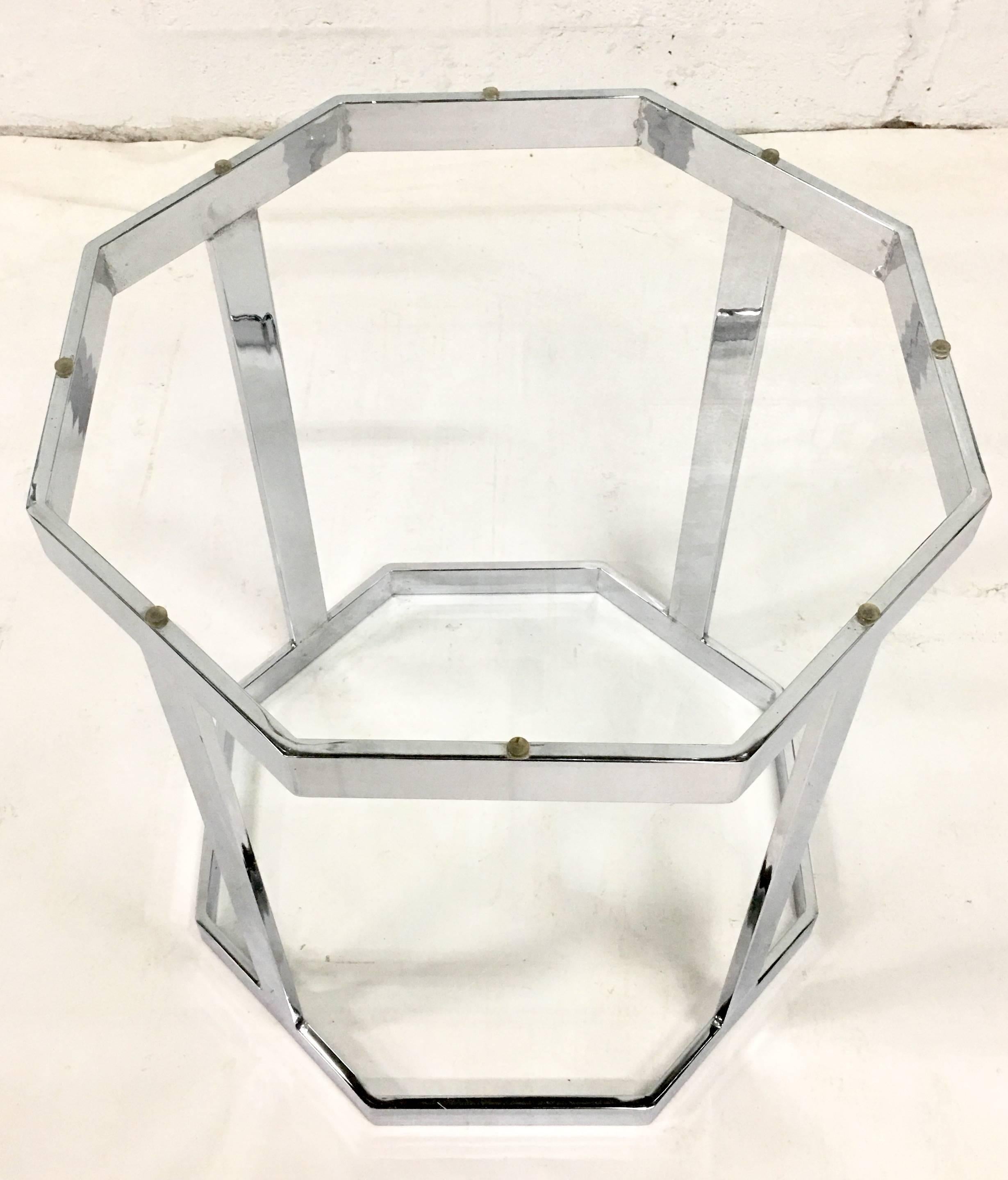 octagon glass dining table
