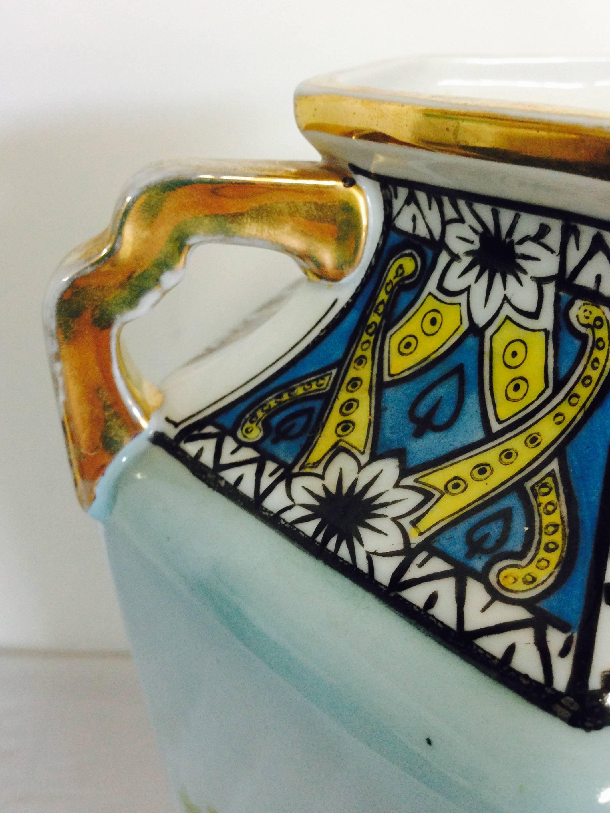 Japanese Antique Art Deco Noritake Morimura Vase, Signed