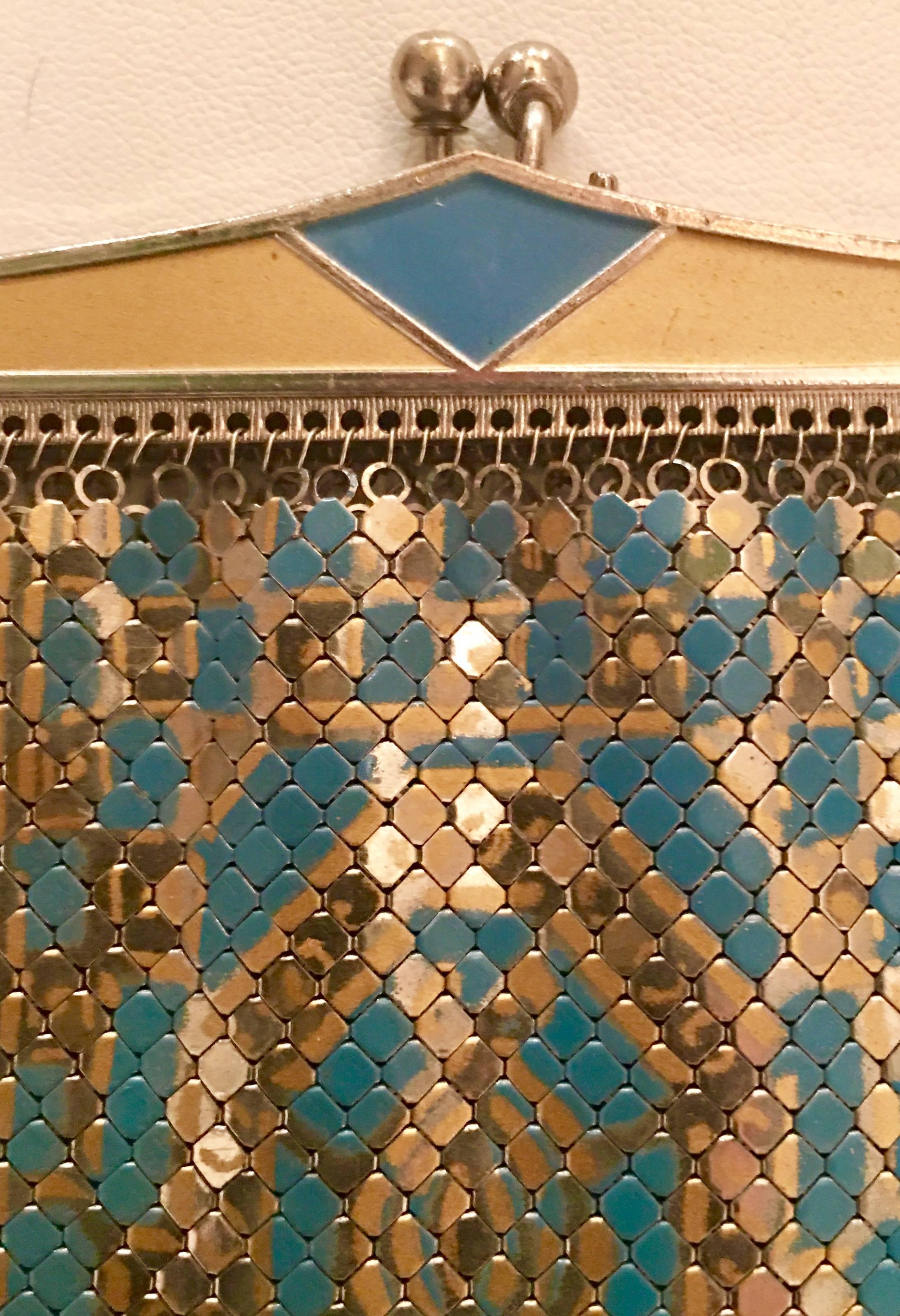 American Art Deco Whiting & Davis Persian Carpet Flapper Bag