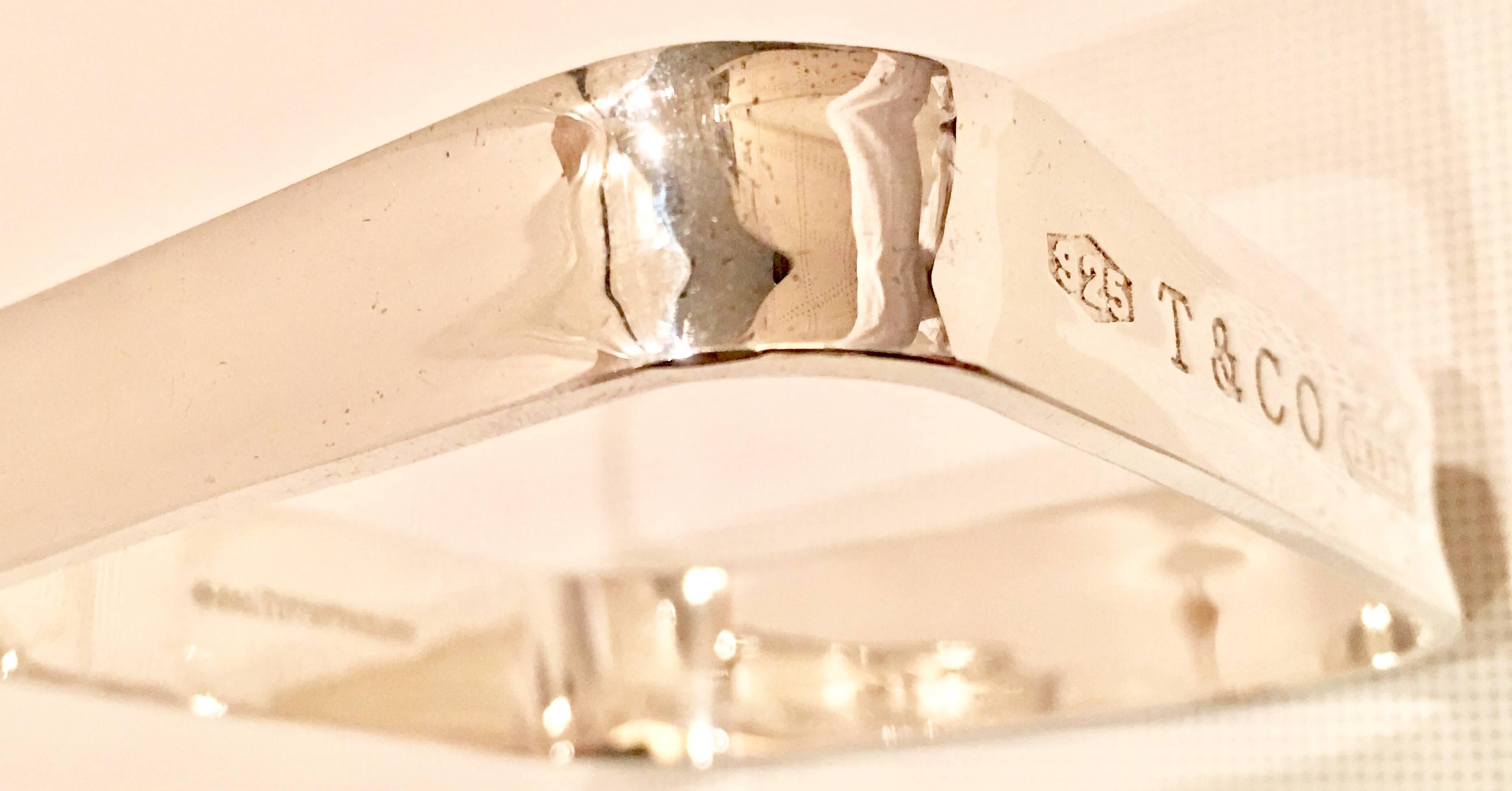 Contemporary 21st Century Tiffany & Company Sterling Silver Square Bangle Bracelet