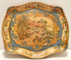 Mid-Century Papier Mâché Florentine Style Trays, Set Of Three