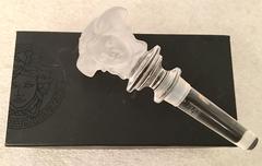 Versace Crystal Frosted Medusa Bottle Stopper by Rosenthal Germany