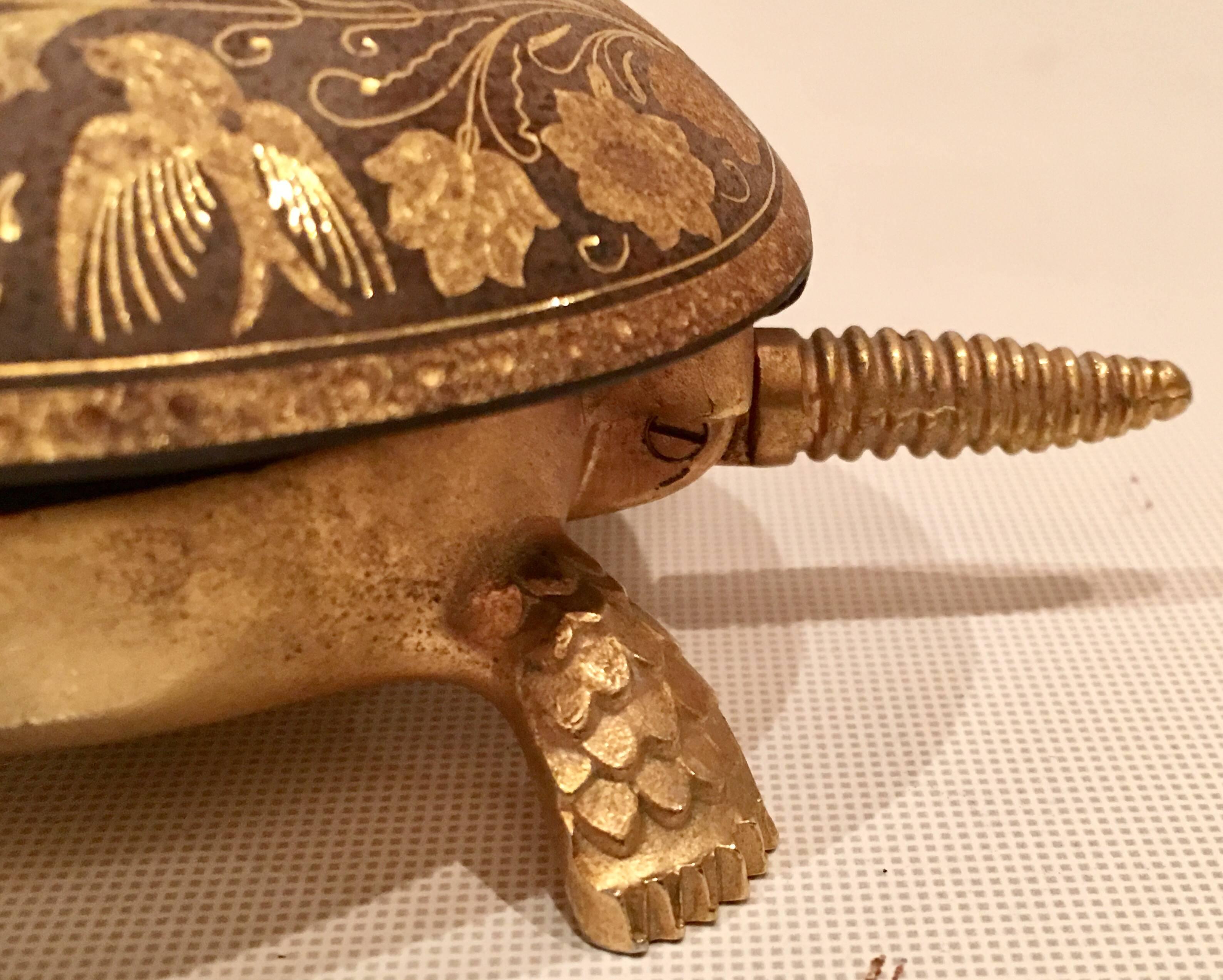 Spanish Vintage Brass Turtle Hotel Bell