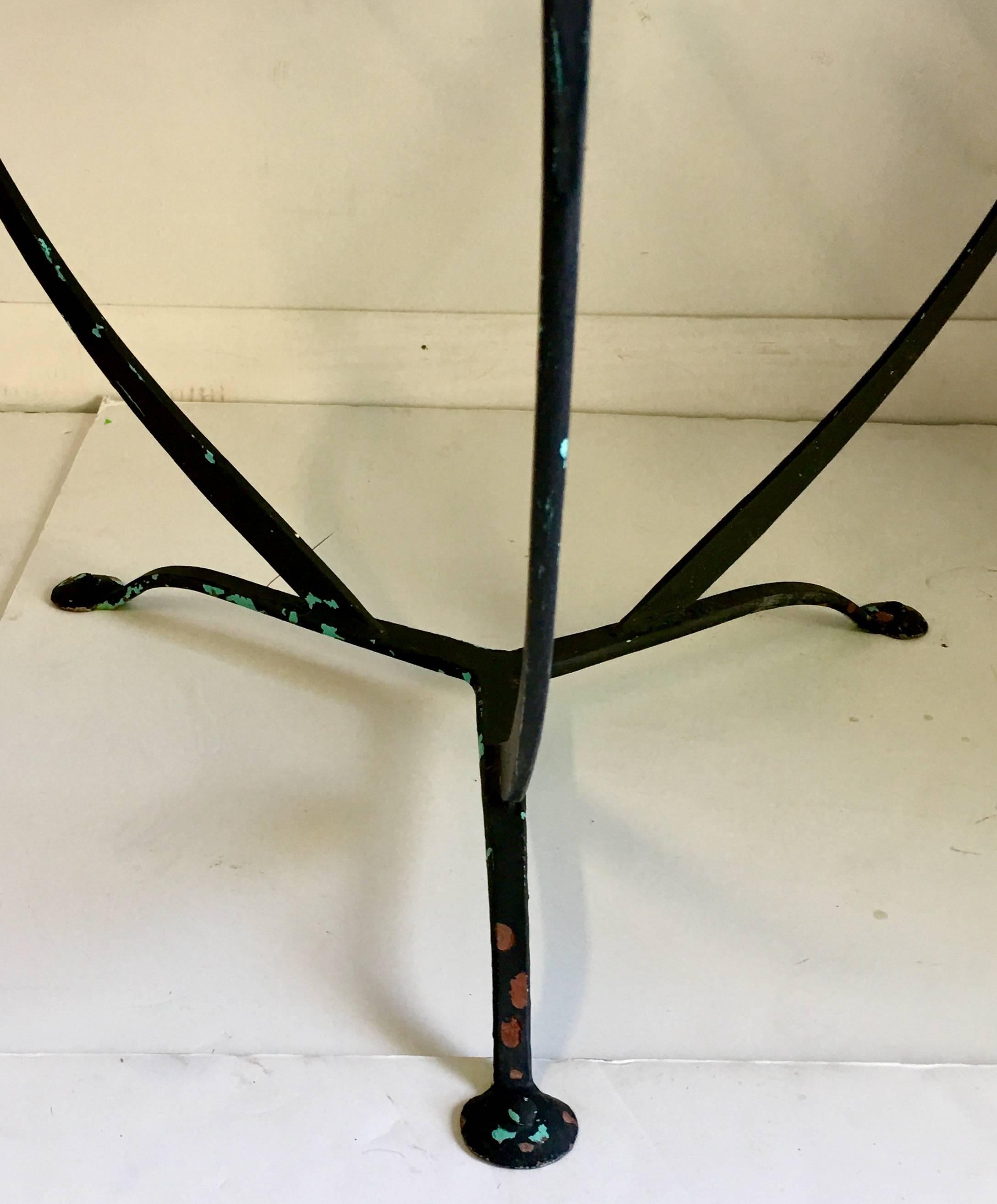 French Art Deco Style Painted Hand-Forged Iron Table 4