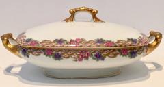1920s Art Deco French Limoges Porcelain Serving Pieces by Jean Pouyat Set of Six