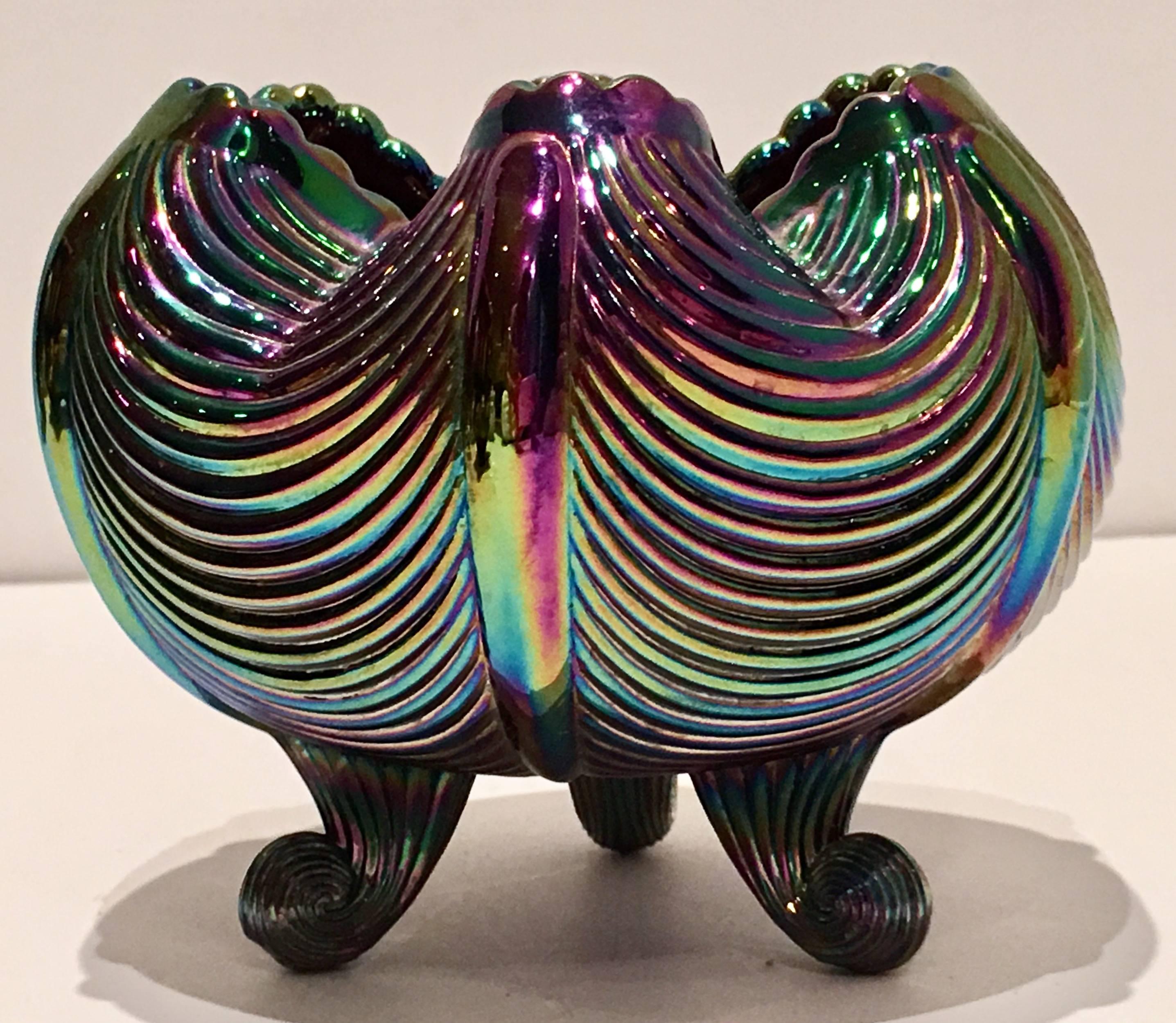 20th Century 1970s Set of Three Fenton Art Glass Amethyst Bowls
