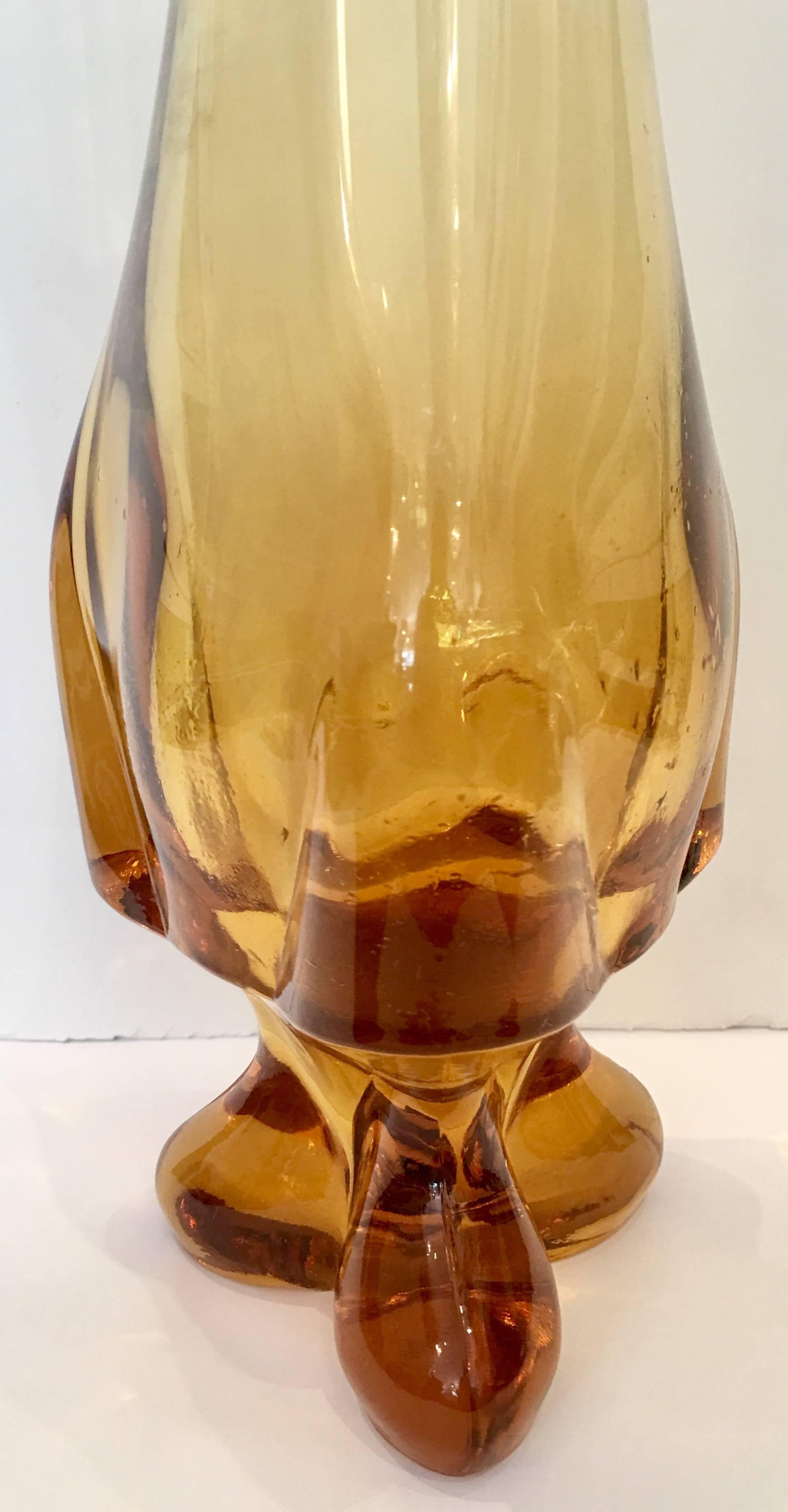 vintage stretch glass vase