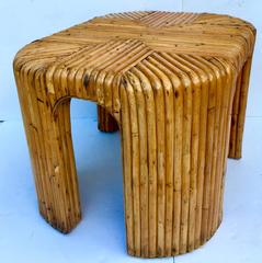 Art Deco Gabriella Crespi Style Bent Rattan Table