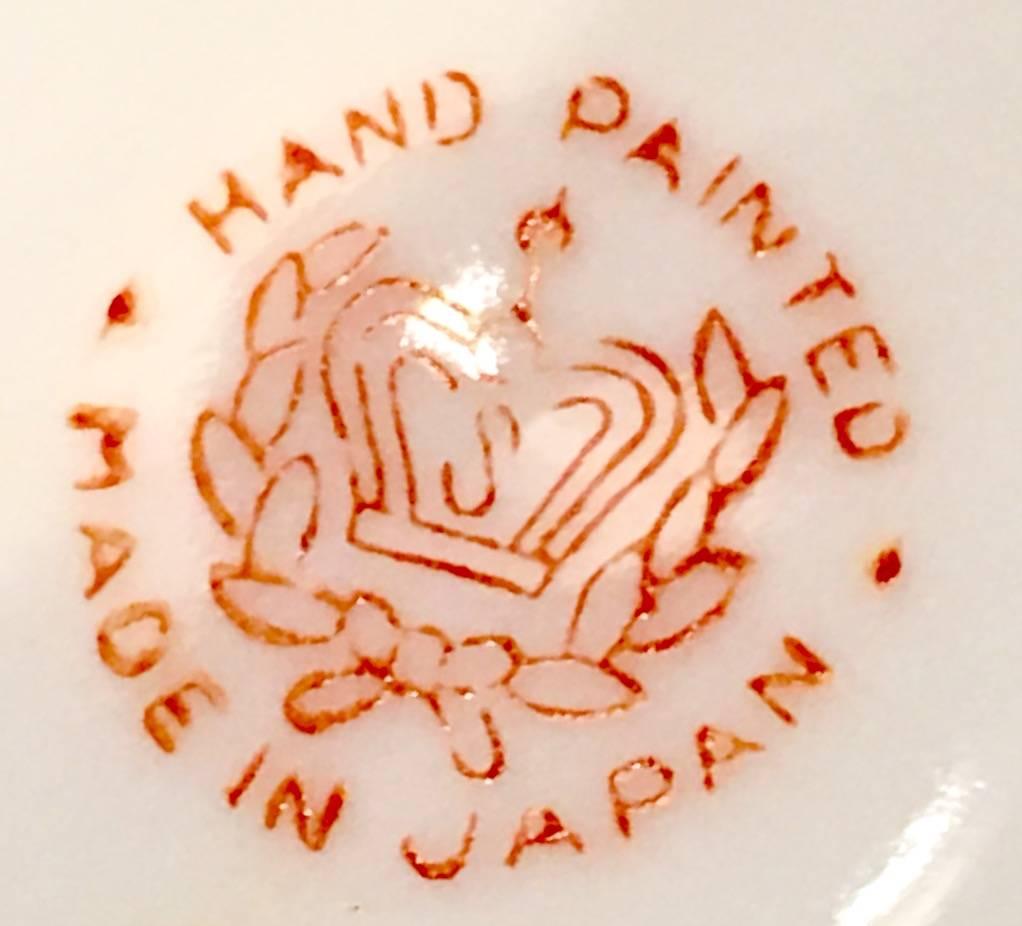 1920s Japanese Porcelain Lusterware 22-Karat Gold Gilt Tea Set of 18 Pieces 1