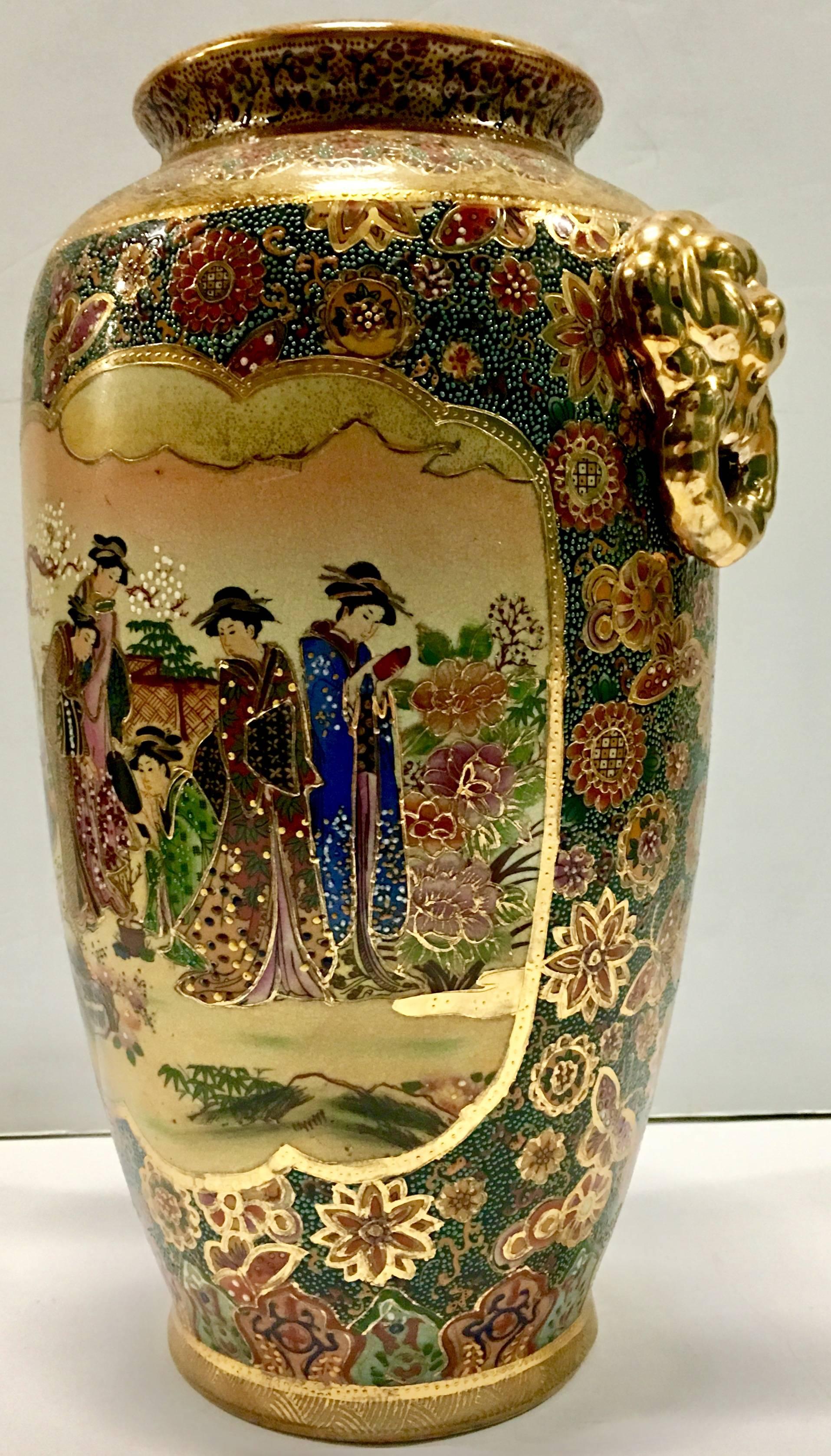 satsuma vase with handles