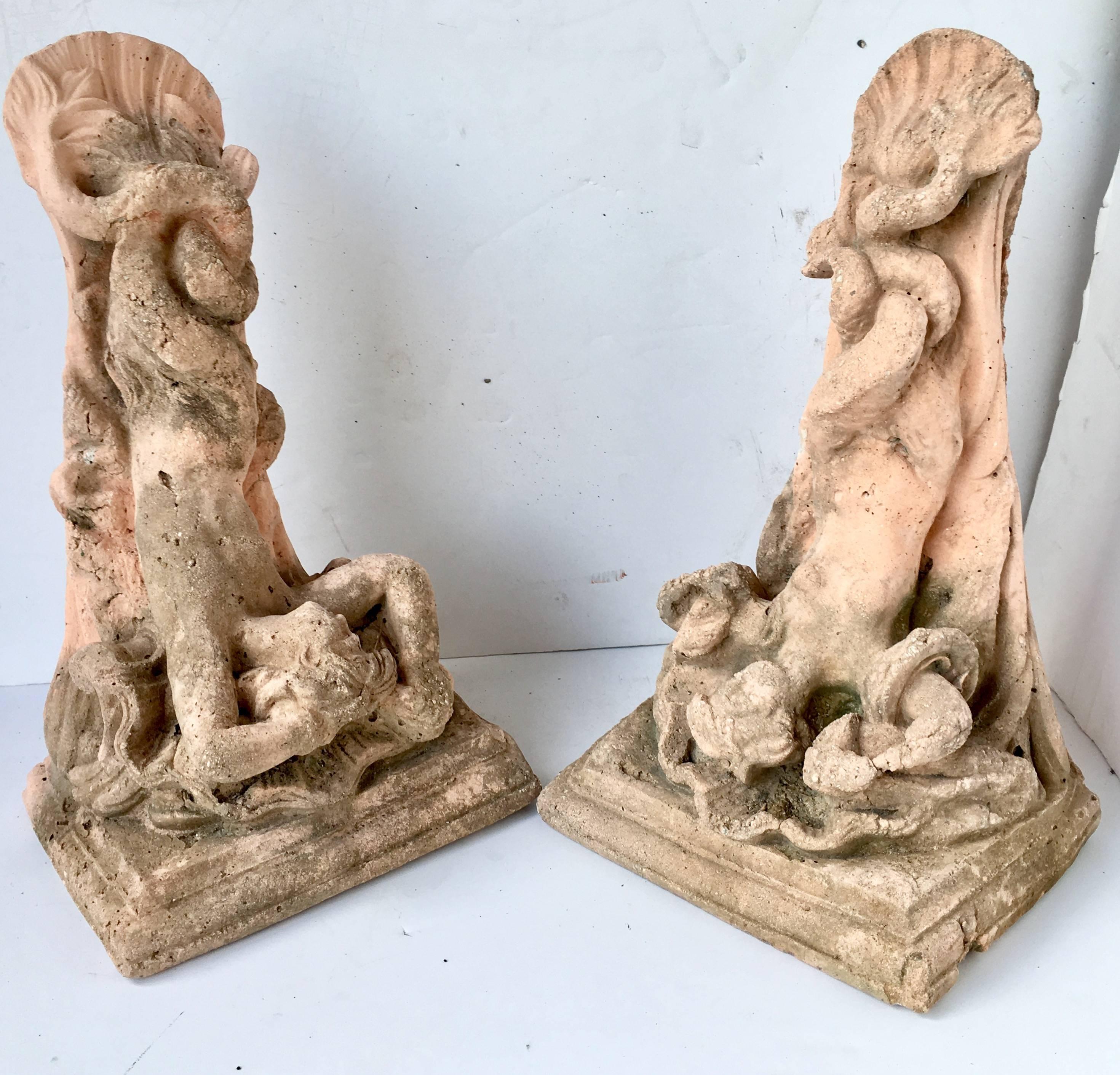 American Pair of Large Architectural Corbel Wall Mount Brackets