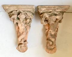 Pair of Large Architectural Corbel Wall Mount Brackets