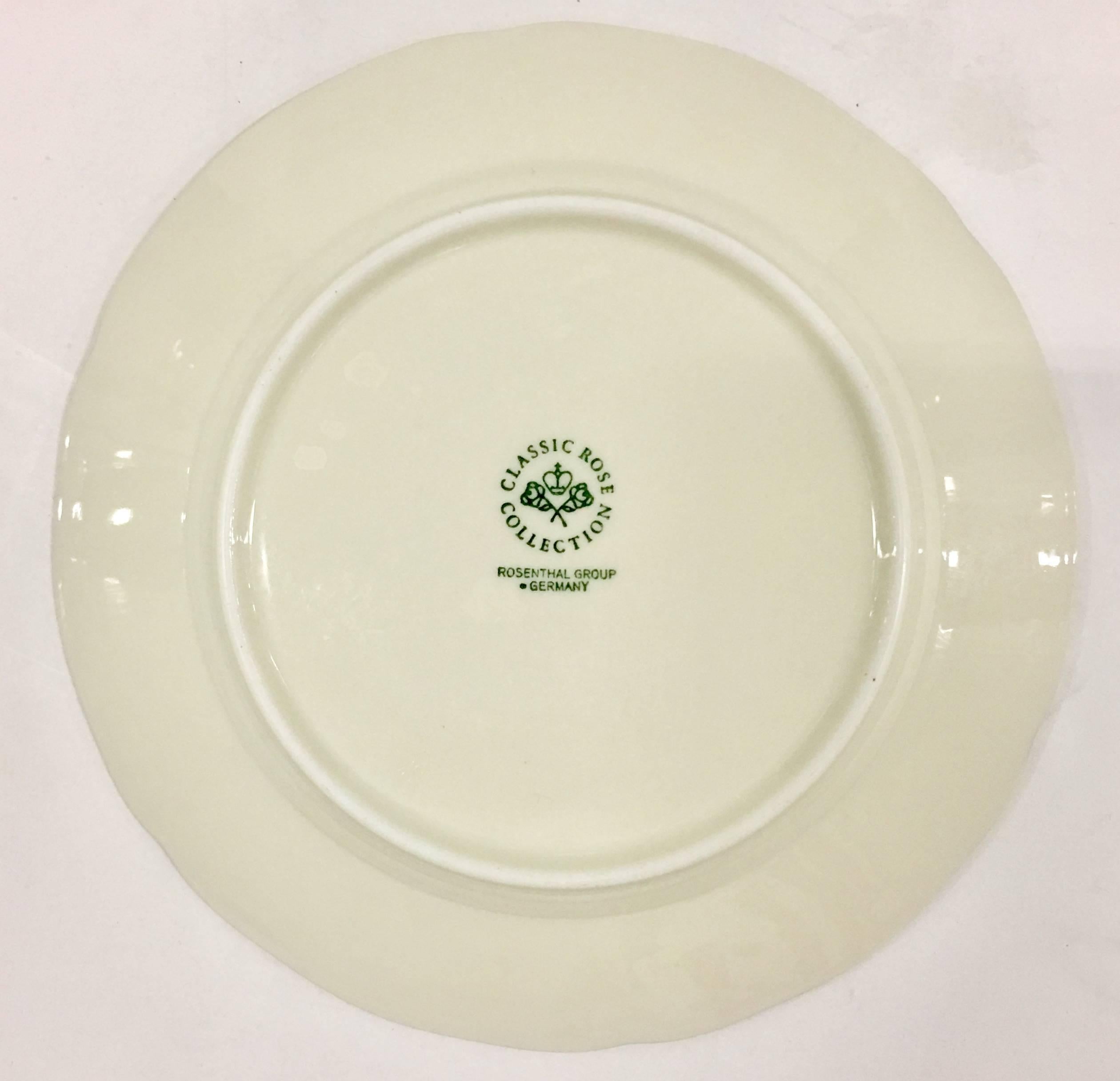 20th Century German Porcelain Salad/Dessert Plates By, Rosenthal S./7 3