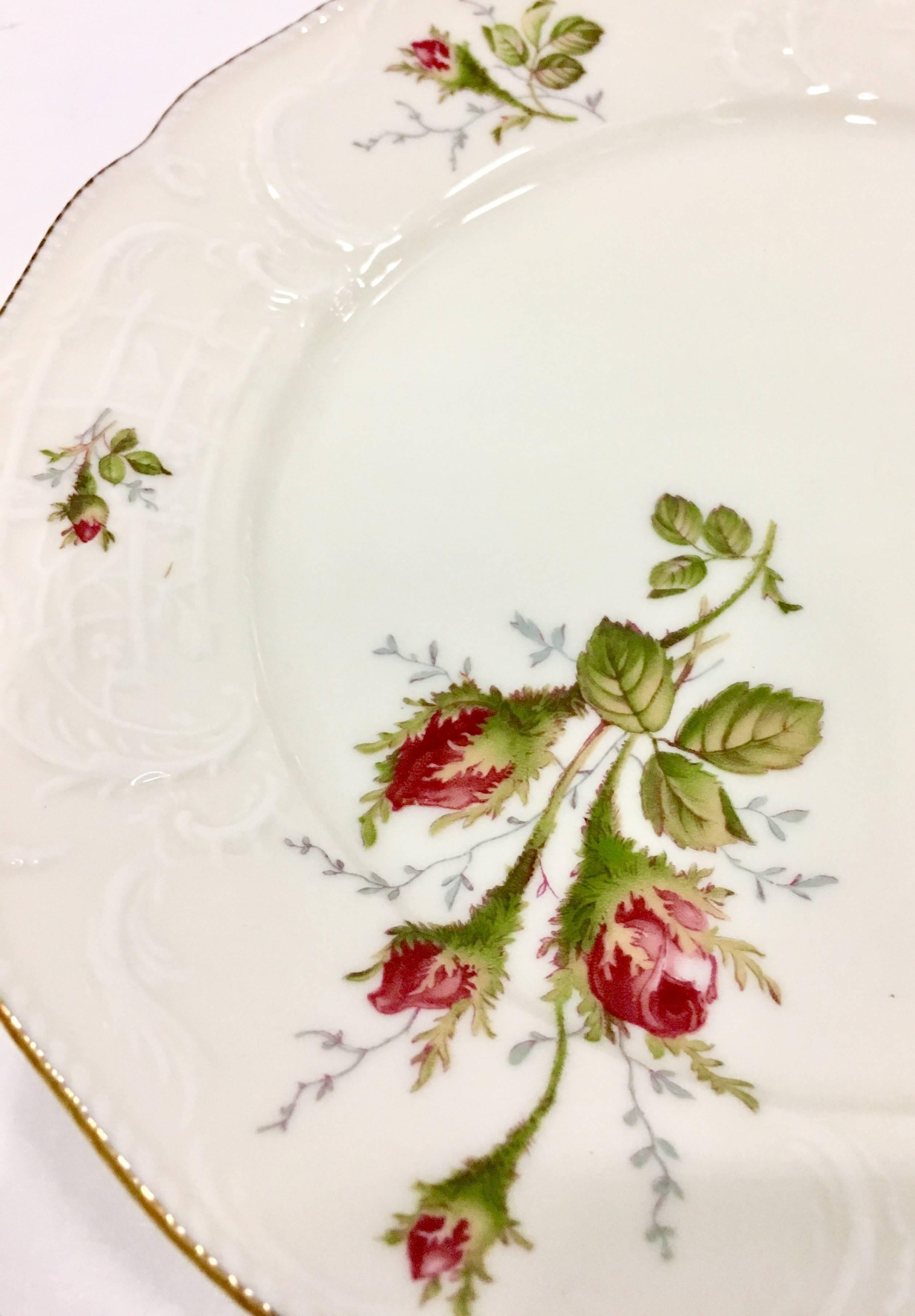 20th Century German Porcelain Salad/Dessert Plates By, Rosenthal S./7 In Excellent Condition In West Palm Beach, FL